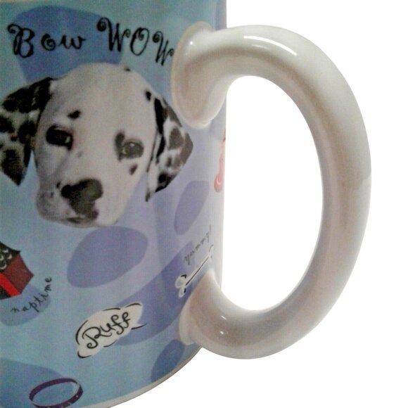 Disney 16 oz coffee mug Bow Wow Dalmatians oversized Blue Bones Dog House Bone - Picture 2 of 7